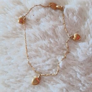 Little Girls Heart Charm Bracelet